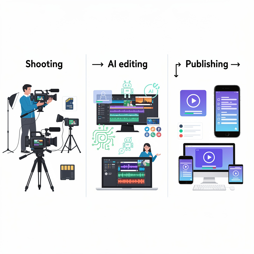 videography workflow using ai tools for faster editing