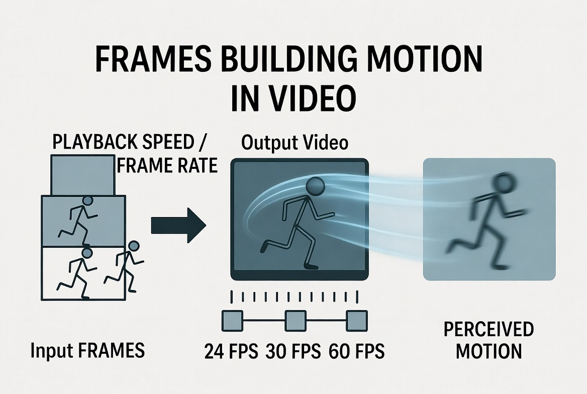 frame rate in video diagram showing frames per second