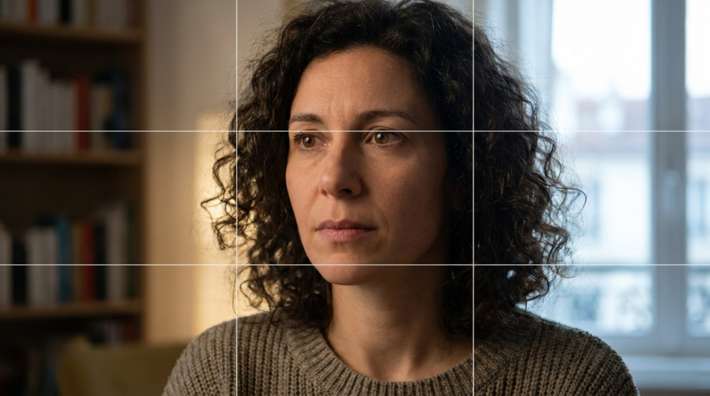 portrait photography composition rule of thirds eye placement