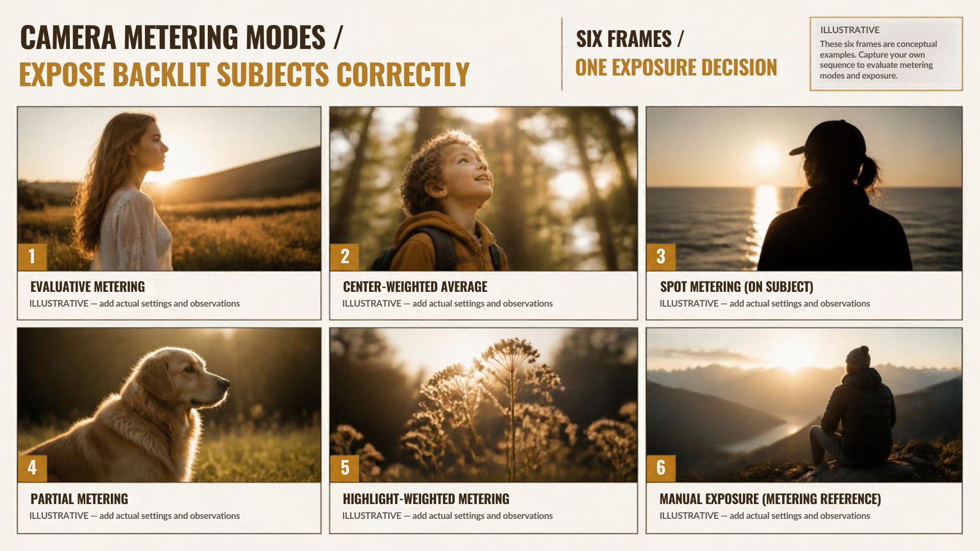 Camera metring modes